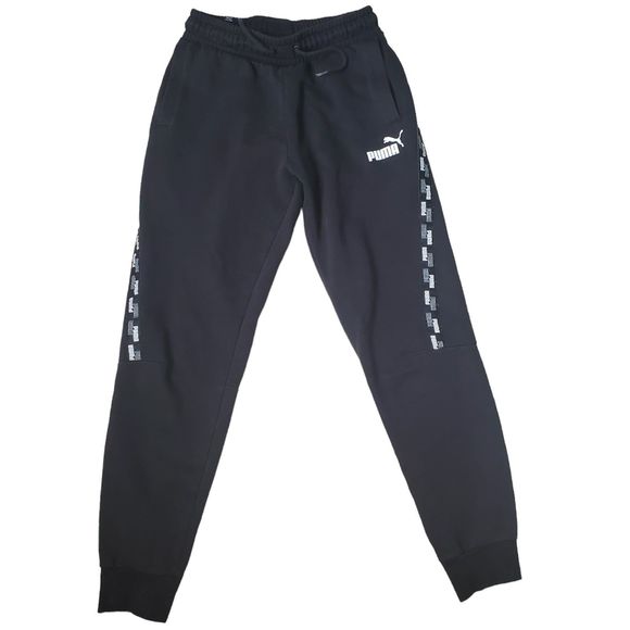 Puma Womens Black Logo Jogger Sweatpants sz S - Picture 1 of 4